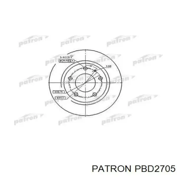 Тормозные диски PBD2705 Patron
