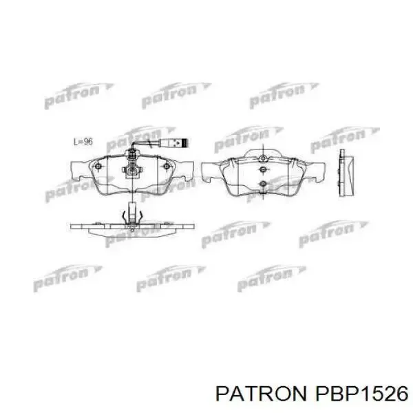 Задние тормозные колодки PBP1526 Patron
