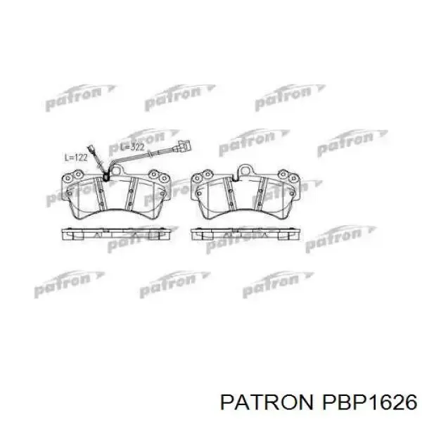 Передние тормозные колодки PBP1626 Patron