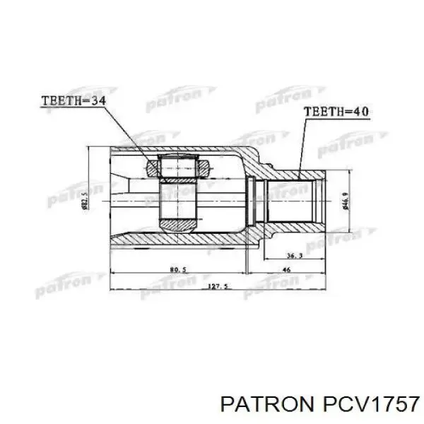 ШРУС внутренний правый PCV1757 Patron