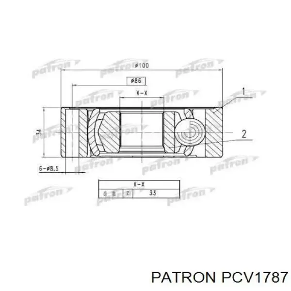 Шрус внутренний левый TIJ0010 Magneti Marelli