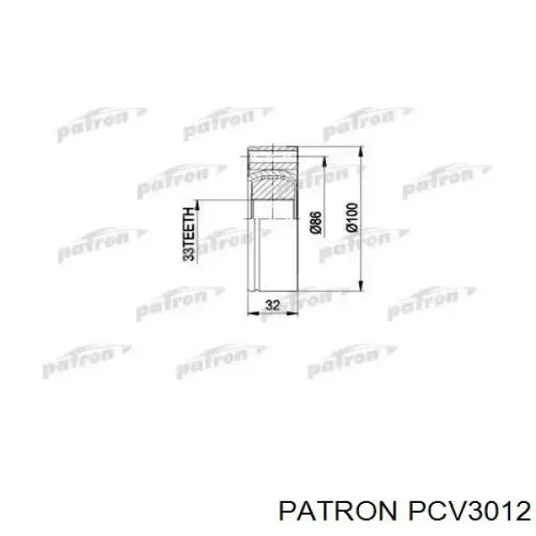 ШРУС внутренний PCV3012 Patron
