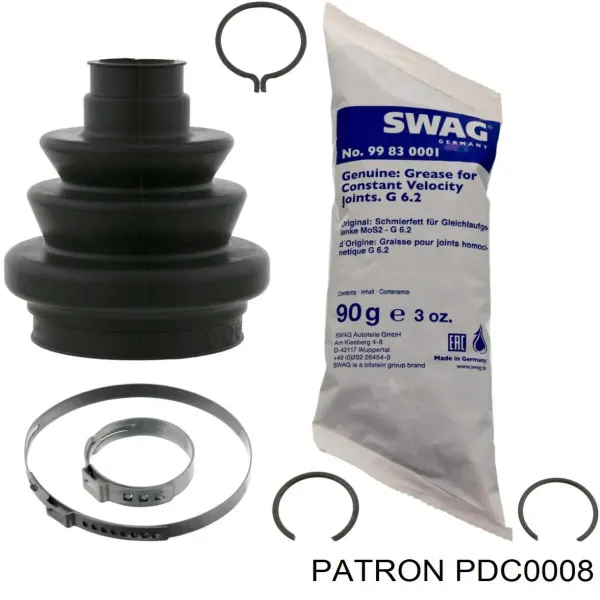 Пыльник ШРУСа внутренний PDC0008 Patron
