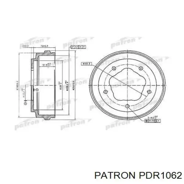 Тормозной барабан PDR1062 Patron