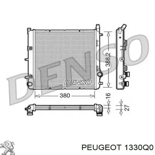 Радиатор 1330Q0 Peugeot/Citroen