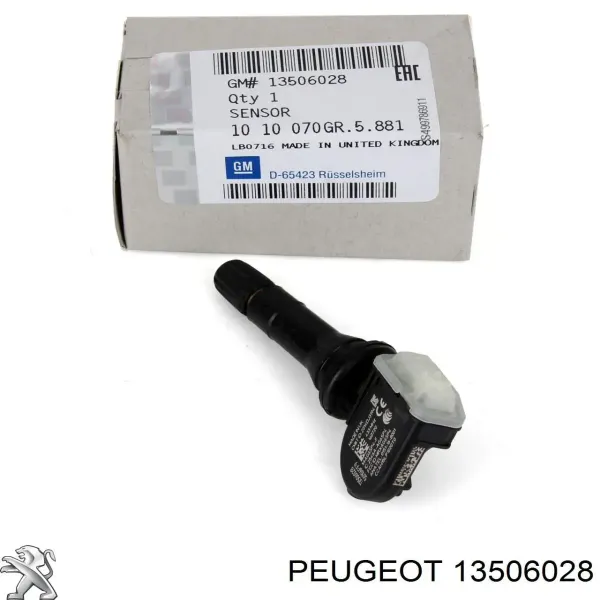 Датчик давления в шинах 13506028 Peugeot/Citroen