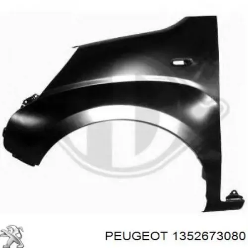 Крыло переднее правое 1352673080 Peugeot/Citroen
