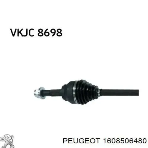 Правая полуось 1608506480 Peugeot/Citroen