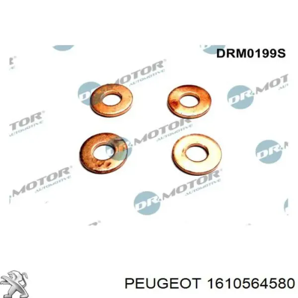 Кольцо форсунки инжектора посадочное Peugeot/Citroen 1610564580