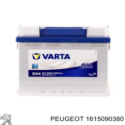 Аккумуляторная батарея Пежо 60 А/ч 12 В (1615090380)