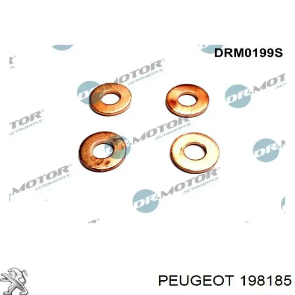 Кольцо (шайба) форсунки инжектора посадочное 198185 Peugeot/Citroen