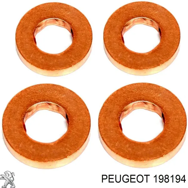 Кольцо (шайба) форсунки инжектора посадочное 198194 Peugeot/Citroen
