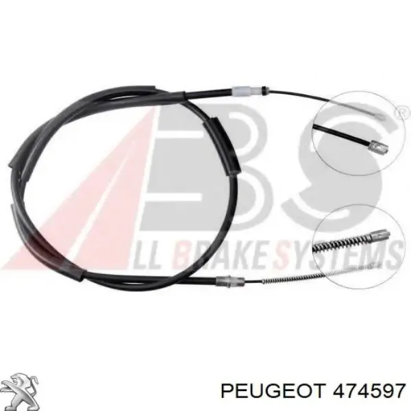 Трос ручника 474597 Peugeot/Citroen