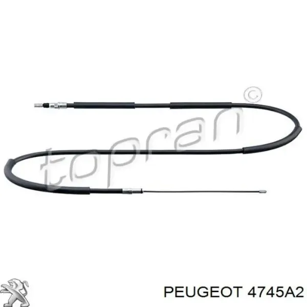 Задний правый трос ручника 4745A2 Peugeot/Citroen