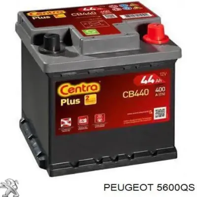 Аккумулятор автомобильный Пежо 44 А/ч 12 В (5600QS)
