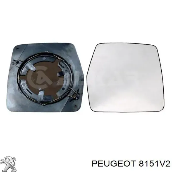 Стекло правого зеркала заднего вида 8151V2 Peugeot/Citroen
