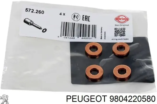 Купить 9804220580 Peugeot/Citroen Кольцо (шайба) форсунки инжектора посадочное