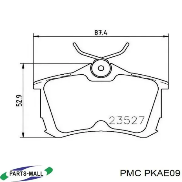 Задние тормозные колодки PKAE09 Parts-Mall