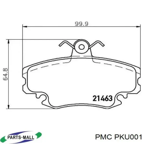 Передние тормозные колодки PKU001 Parts-Mall