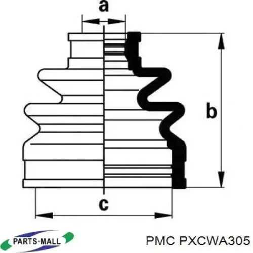 Пыльник ШРУСа внутренний PXCWA305 Parts-Mall