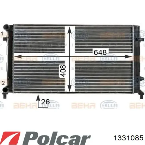 1331085 Polcar Радиатор основной