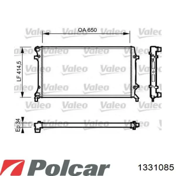 Радиатор охлаждения двигателя Polcar 1331085 цена, от