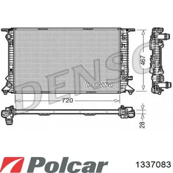 Радиатор 1337083 Polcar