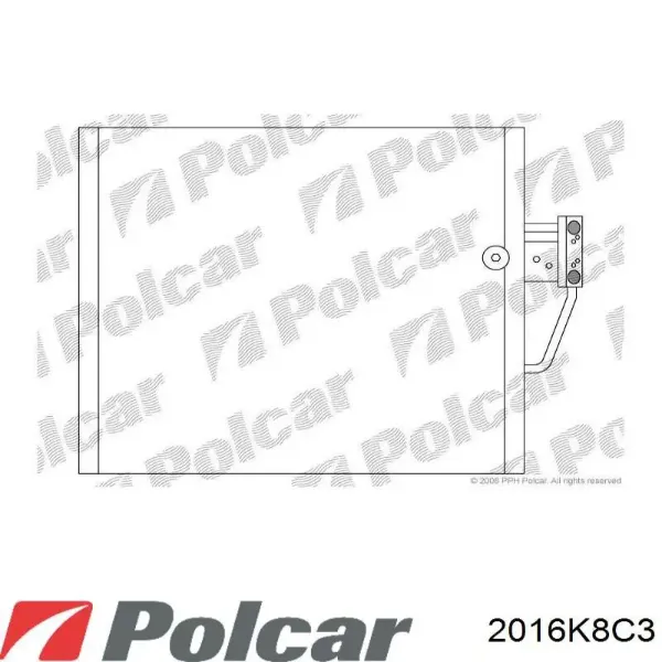 Радиатор кондиционера 2016K8C3 Polcar
