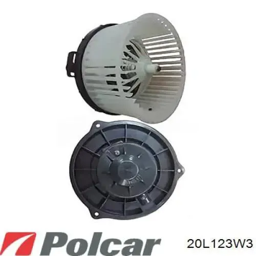 Диффузор вентилятора в сборе с мотором и крыльчаткой 20L123W3 Polcar