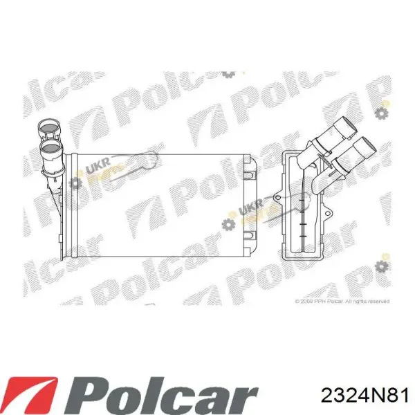 Радиатор печки 2324N81 Polcar