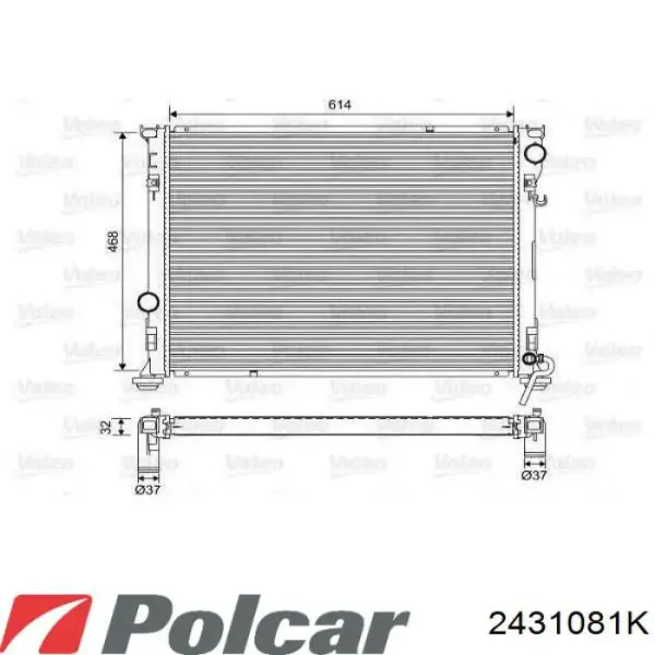 Радиатор 2431081K Polcar