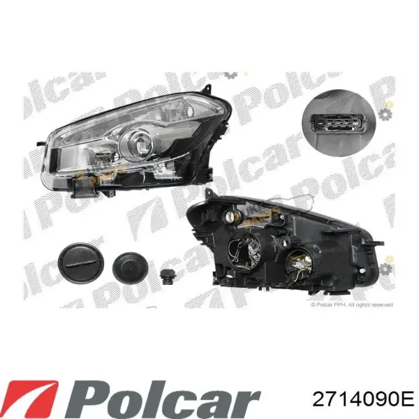 Левая фара 2714090E Polcar