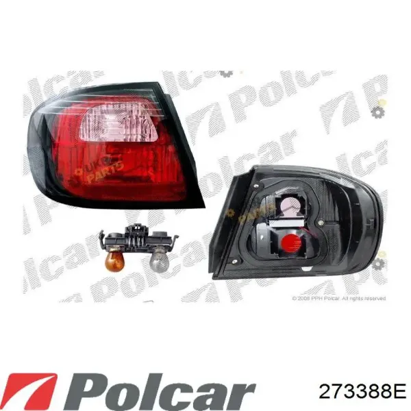 Фонарь задний правый внешний 273388E Polcar