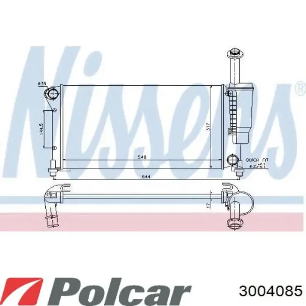 Радиатор 3004085 Polcar