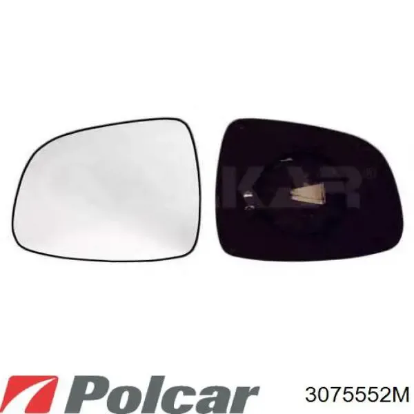 Стекло правого зеркала заднего вида 3075552M Polcar
