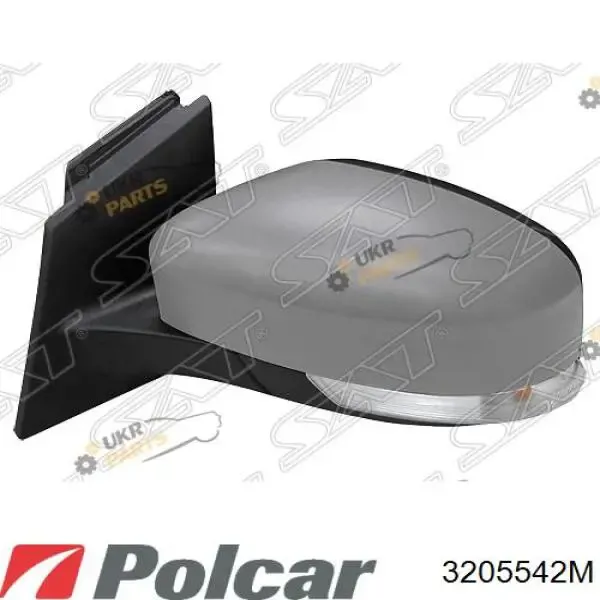 Стекло левого зеркала заднего вида 3205542M Polcar