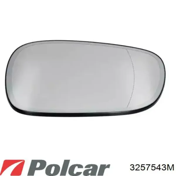 Стекло левого зеркала заднего вида 3257543M Polcar