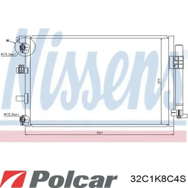 Радиатор кондиционера 32C1K8C4S Polcar
