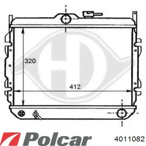 Радиатор 4011082 Polcar