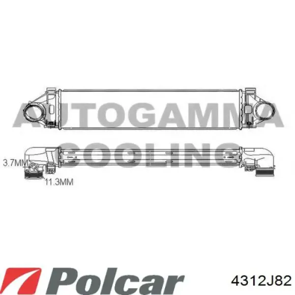Интеркулер 4312J82 Polcar