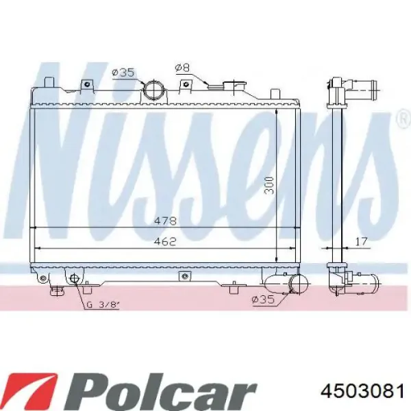 Радиатор 4503081 Polcar
