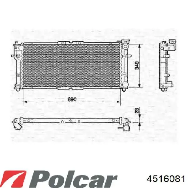 Радиатор 4516081 Polcar