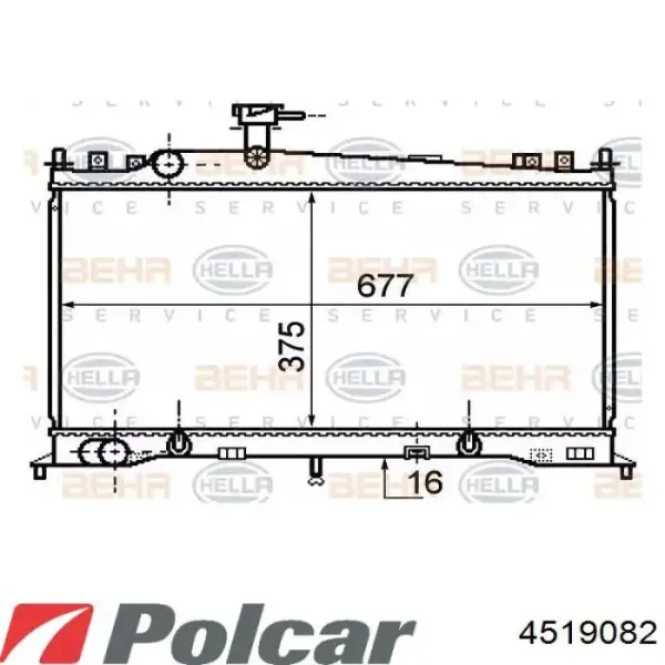 Радиатор 4519082 Polcar
