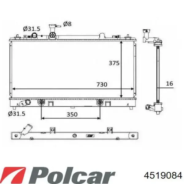 Радиатор 4519084 Polcar