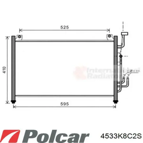 Радиатор кондиционера 4533K8C2S Polcar