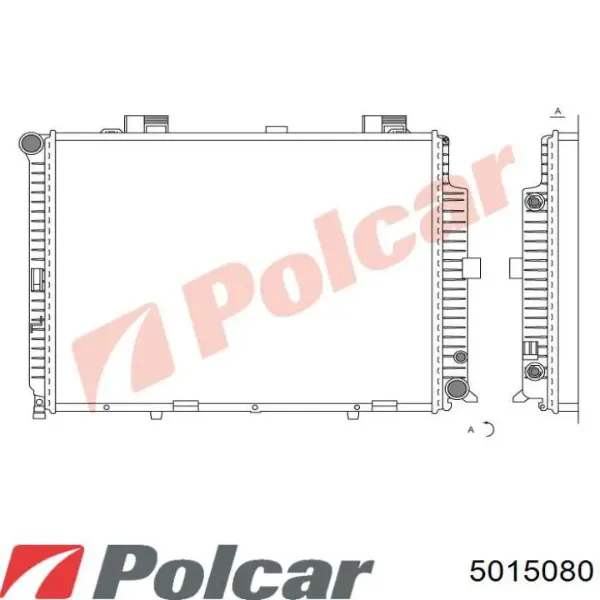 Радиатор охлаждения двигателя Polcar 5015080 цена, от