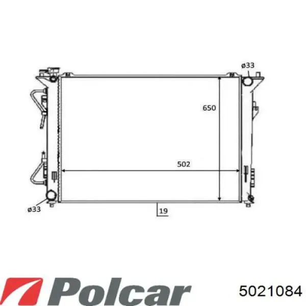 Радиатор охлаждения Polcar 5021084