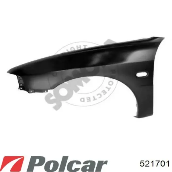 Переднее левое крыло на Mitsubishi Lancer V CB, CD, CE