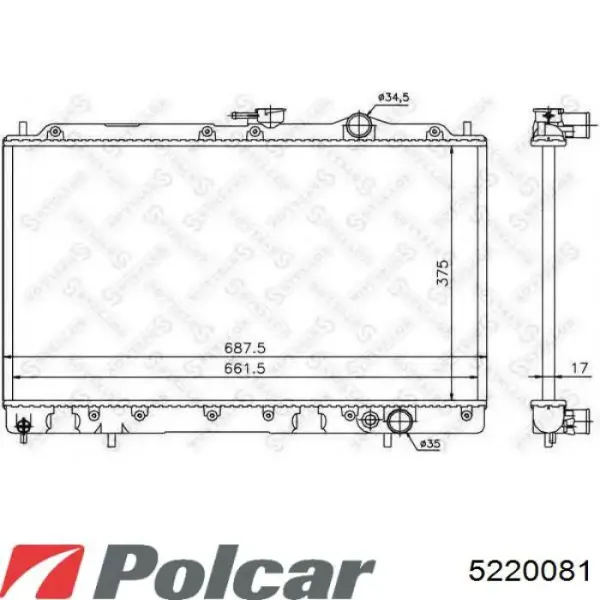 Радиатор 222043 Glyser