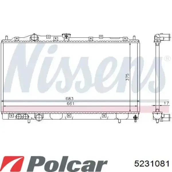 Радиатор 5231081 Polcar